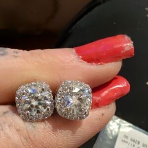 Sparkling Silver Stud Earrings